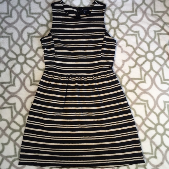 madewell black and white striped dress